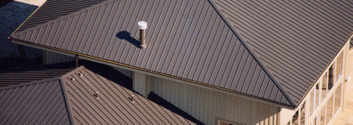 Brown Standing Seam Metal Roofing