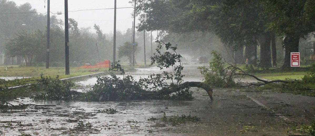 Storm damage in Louisiana